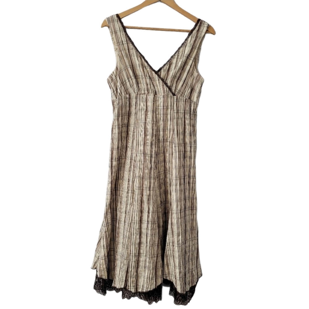 ⭐Linea Domani Layered Plaid Fit and Flow Dress